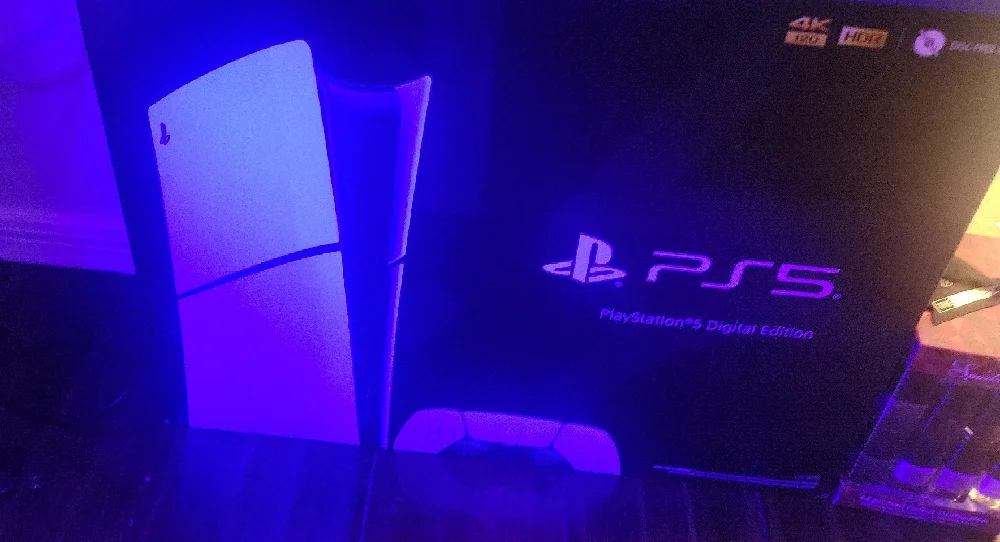 Sony PS5 Digital Edition Console - Blue and White